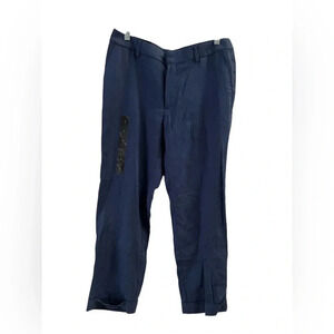 Banana Republic cuffed crop navy blue pants